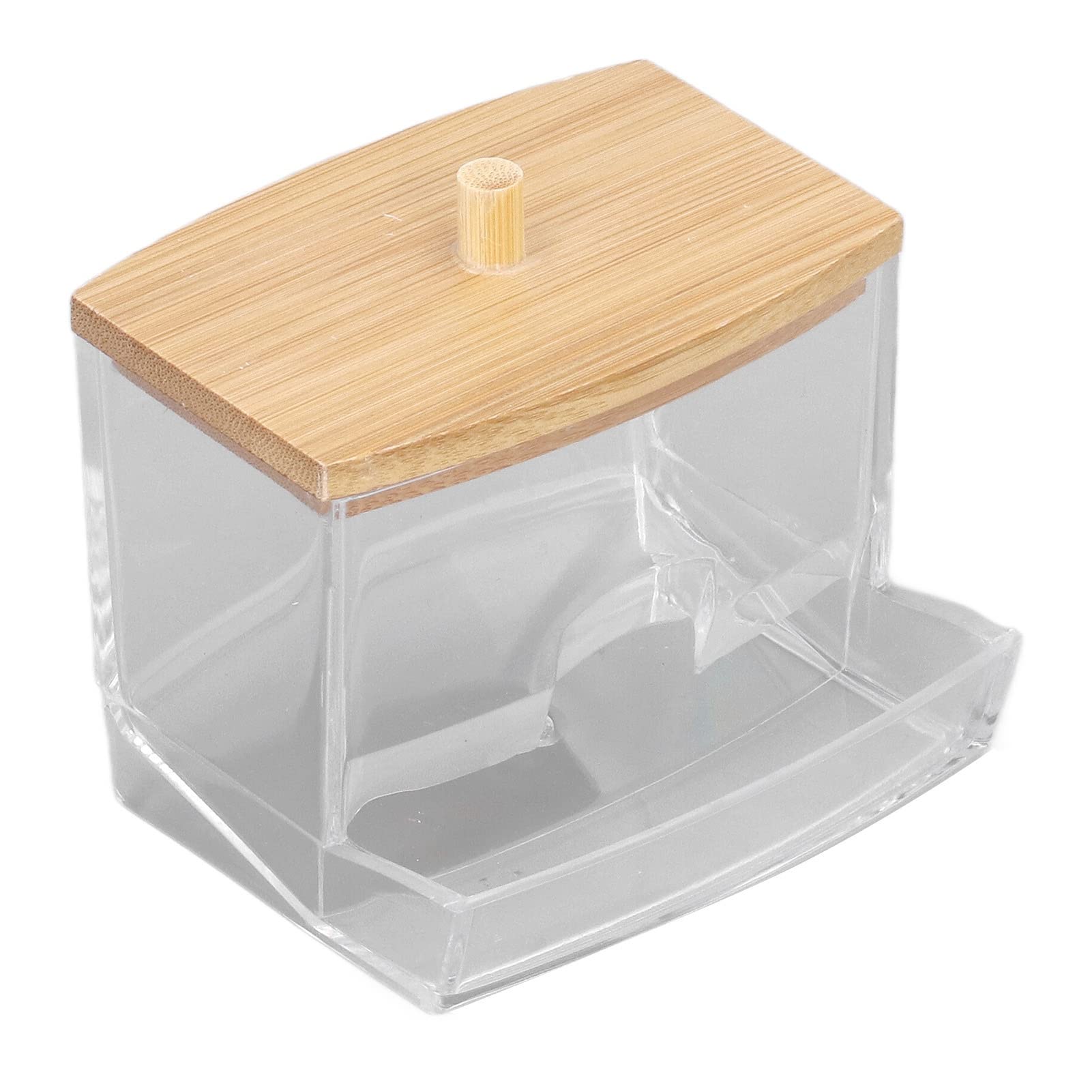 Omabeta Beauty, Hair & Nail Care boîte de rangement transparente à couvercle pour cotons-tiges