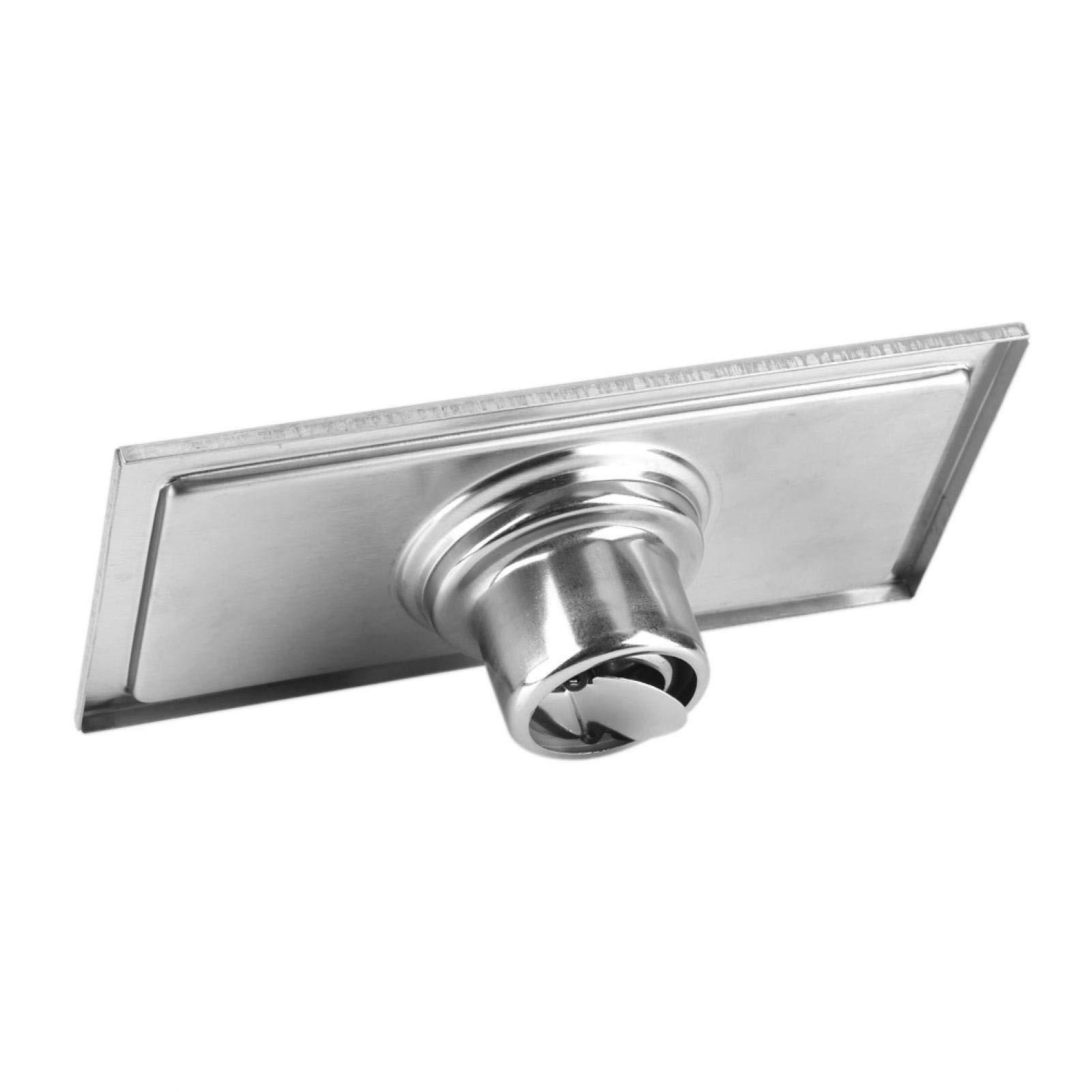 Omabeta Home Décor & Bathroom Décor caniveau de sol rectangulaire 20 × 10 cm inox anti-odeur
