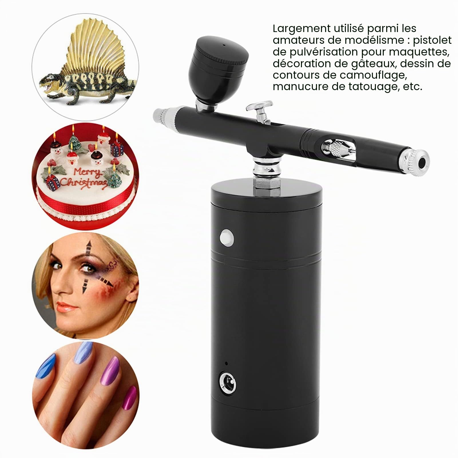 Omabeta Tools & Workshop Equipment kit aérographe 0,3 mm 7 cc USB noir