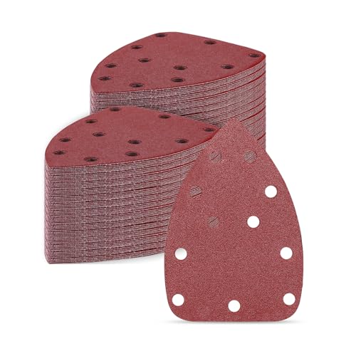 DEKOPRO POWER TOOLS papier abrasif triangulaire 50 pièces grains 40 à 240