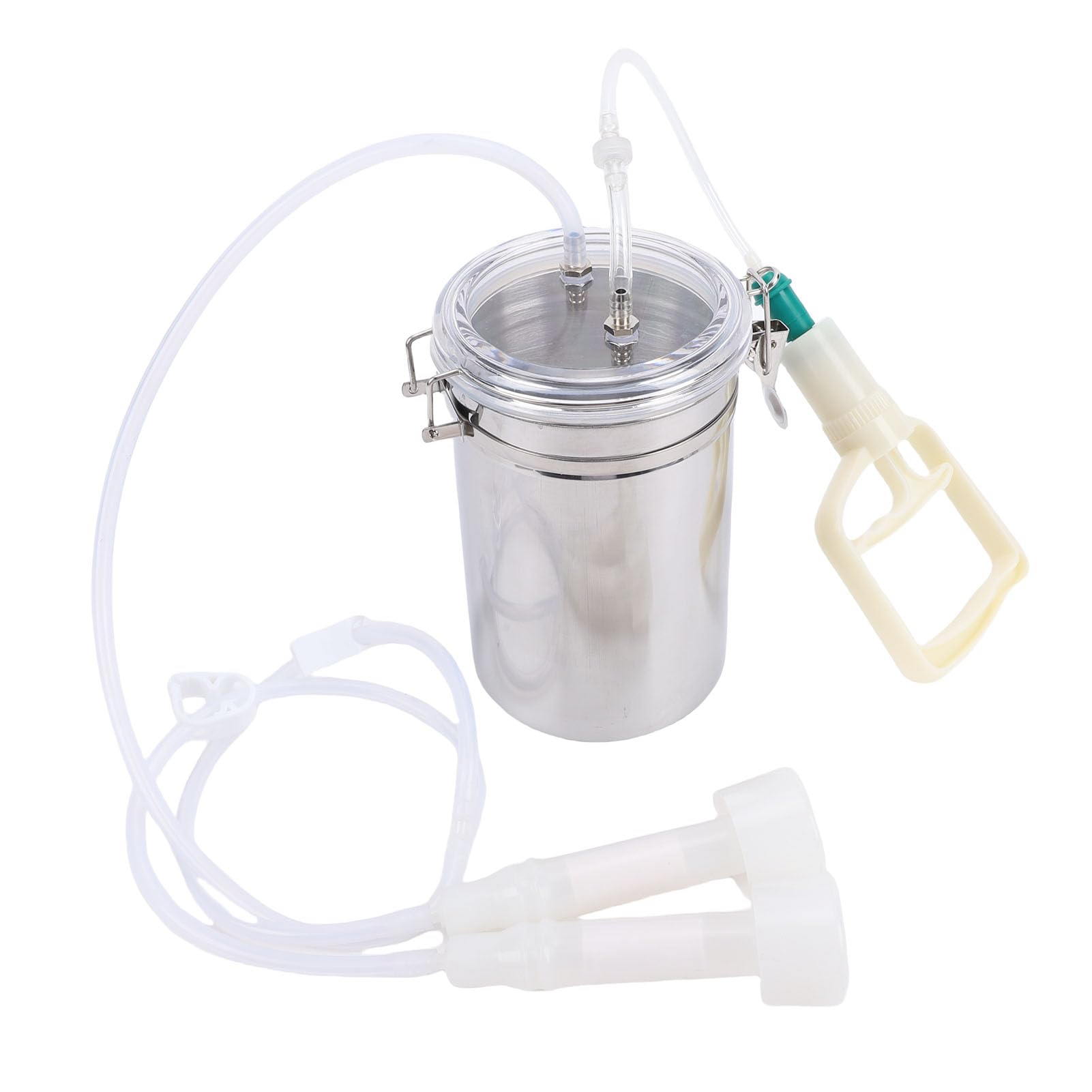 Omabeta Garden Machinery & Agricultural Equipment machine à traire manuelle 2000 ml, bouteille inox