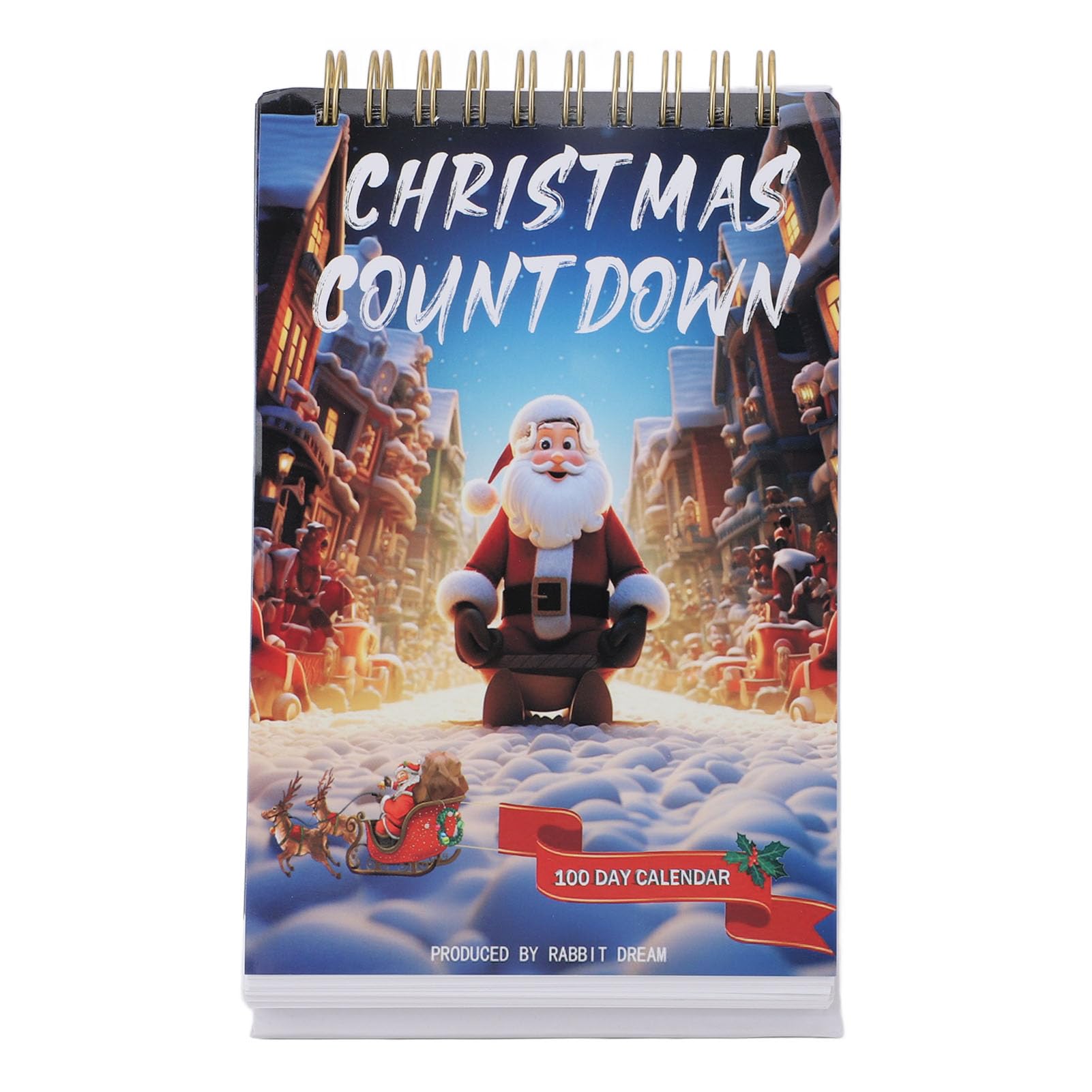 Omabeta Home Décor & Bathroom Décor calendrier de Noël 2024, 100 jours, papier