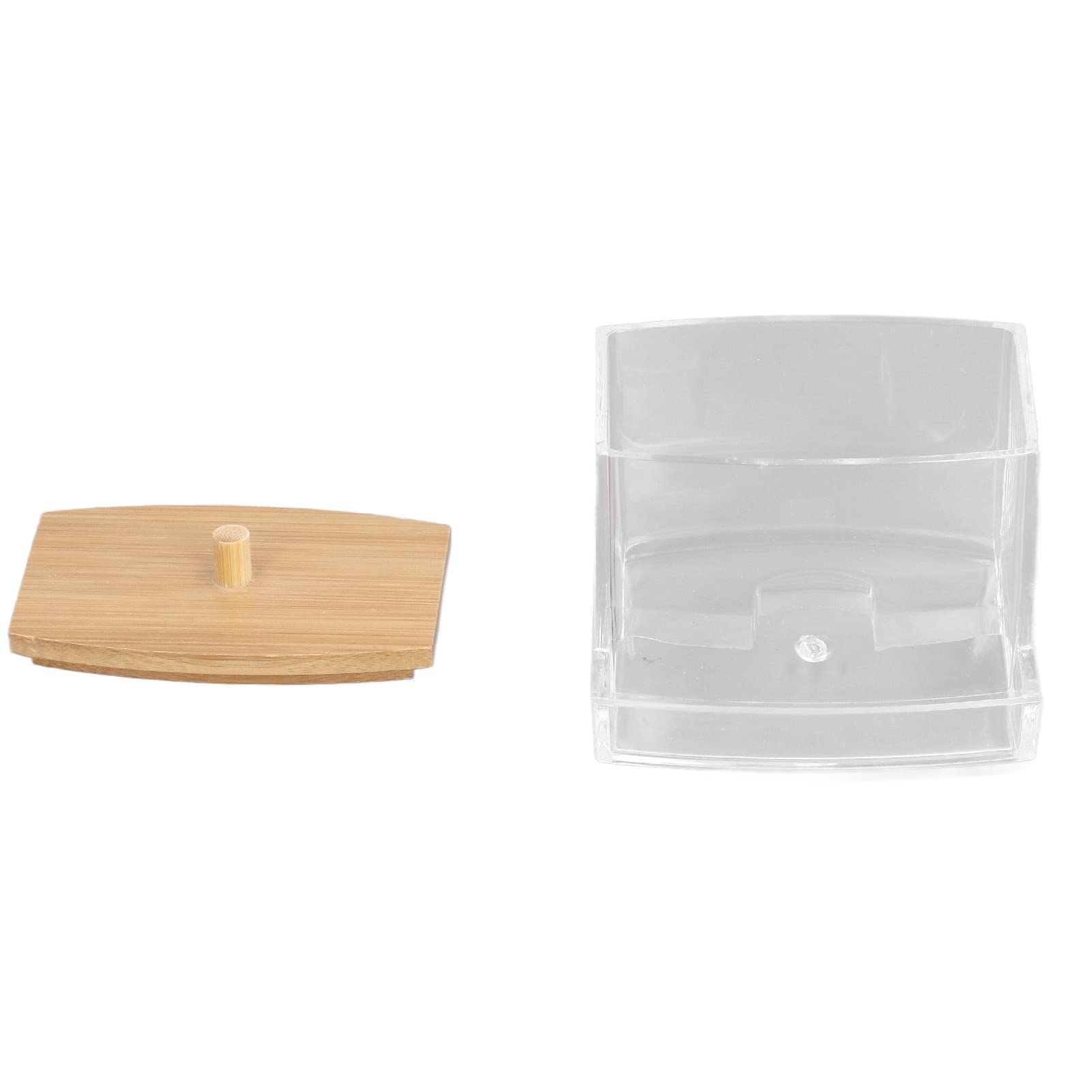 Omabeta Beauty, Hair & Nail Care boîte de rangement transparente à couvercle pour cotons-tiges