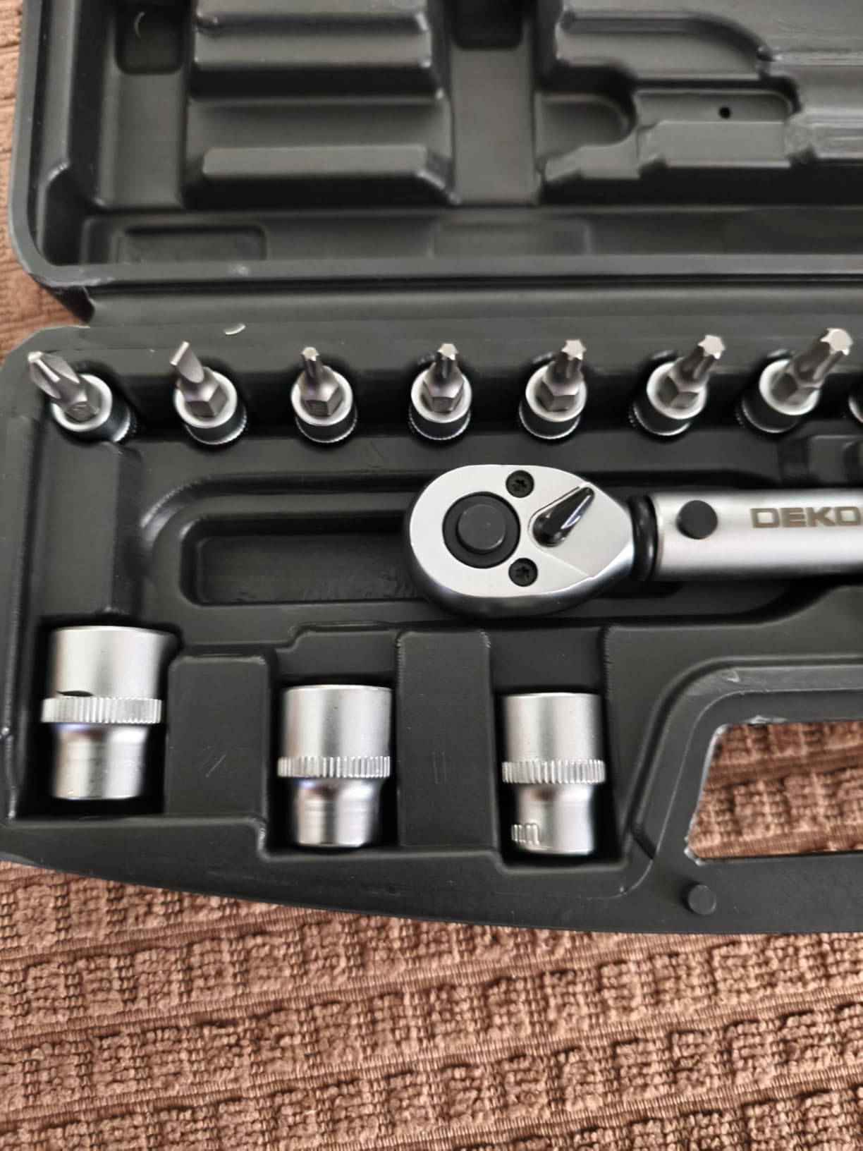 DEKOPRO SOCKET SET clé dynamométrique 3/8″ 5–50 lb-ft précision ±3 %