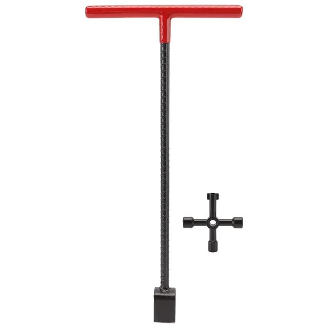 Omabeta Tools & Workshop Equipment clé de compteur d’eau à poignée en T rouge
