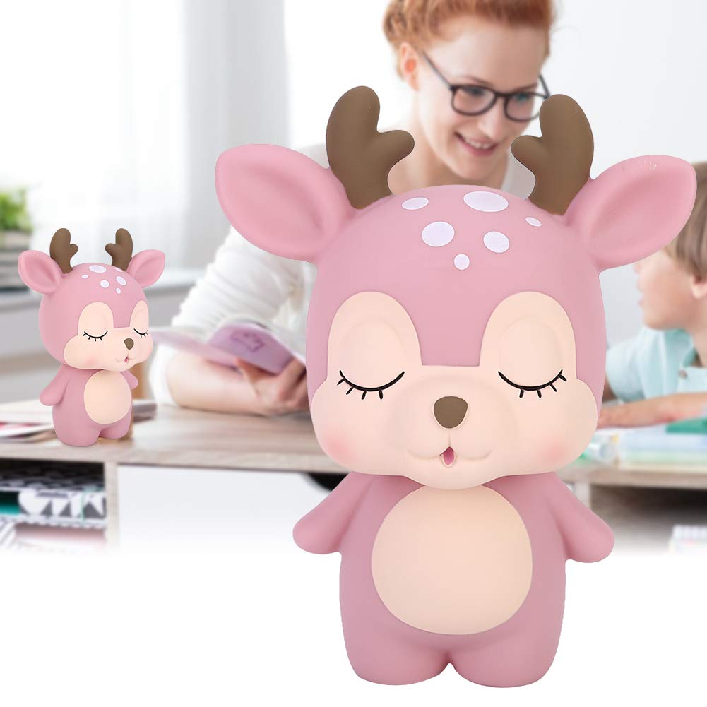 Omabeta Home Décor & Bathroom Décor Tirelire cerf rose en plastique