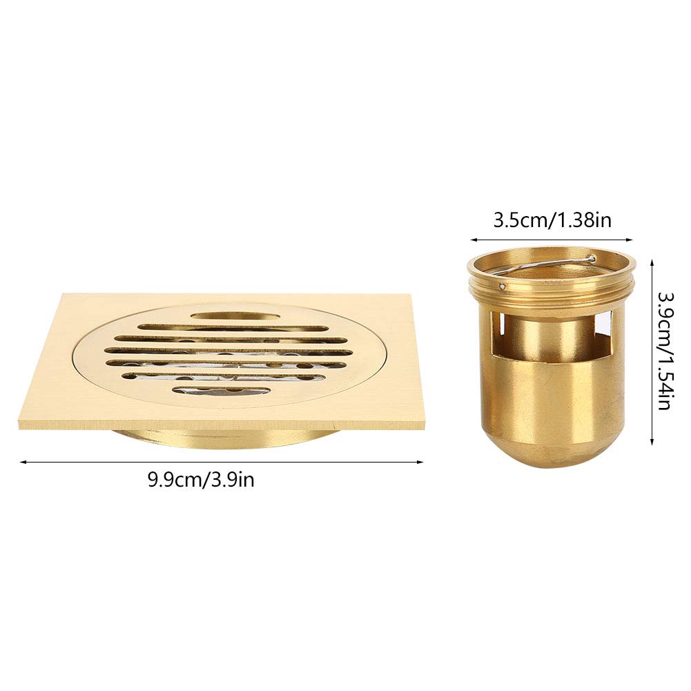 Omabeta Home Décor & Bathroom Décor siphon de sol en laiton anti-odeur avec filtre inox