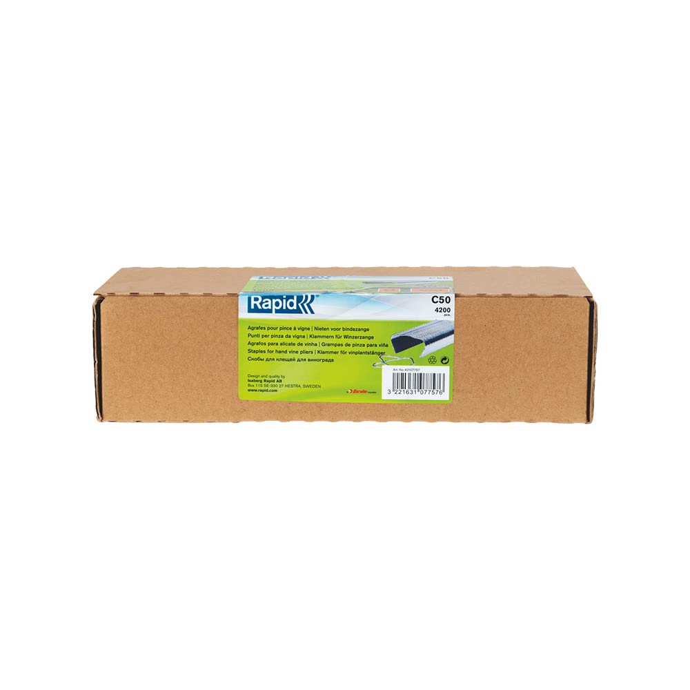 Rapid’os 16 Jardin 40107757 agrafes pour vigne C50, 4–14 mm, 4 200 pièces galvanisées