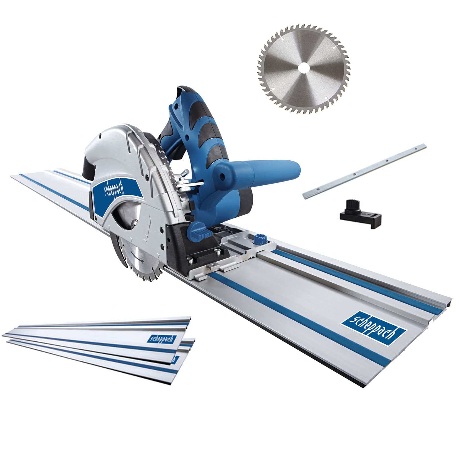 Scheppach PLANA Series PL55 scie plongeante avec 2 rails de 700 mm