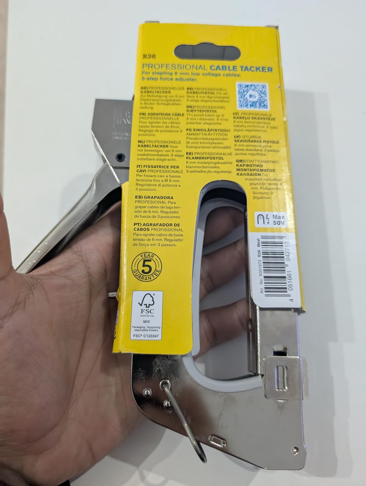 Rapid’os 16 Agrafage R36E agrafeuse câble pour agrafes n°36 et n°7