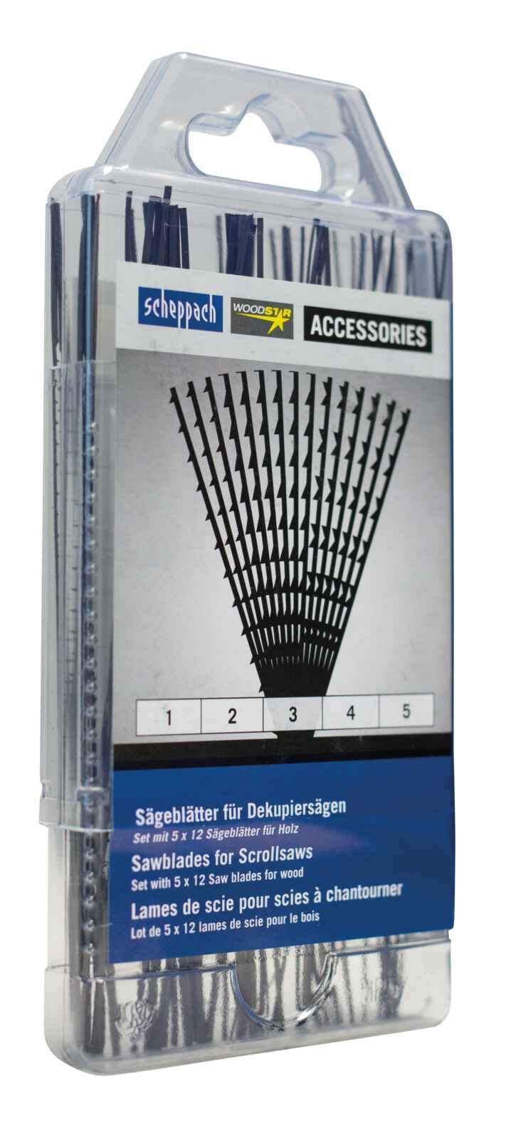 Scheppach BS Series lot de 60 lames de scie à chantourner