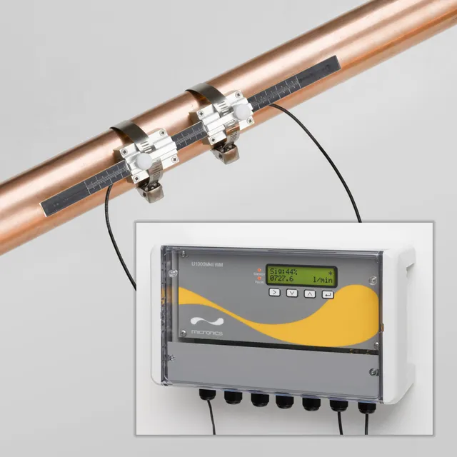Micronics Ultraflo Fixed Clamp-on Flow Meters U1000MKII-FM-WM débitmètre fixe à pince mural