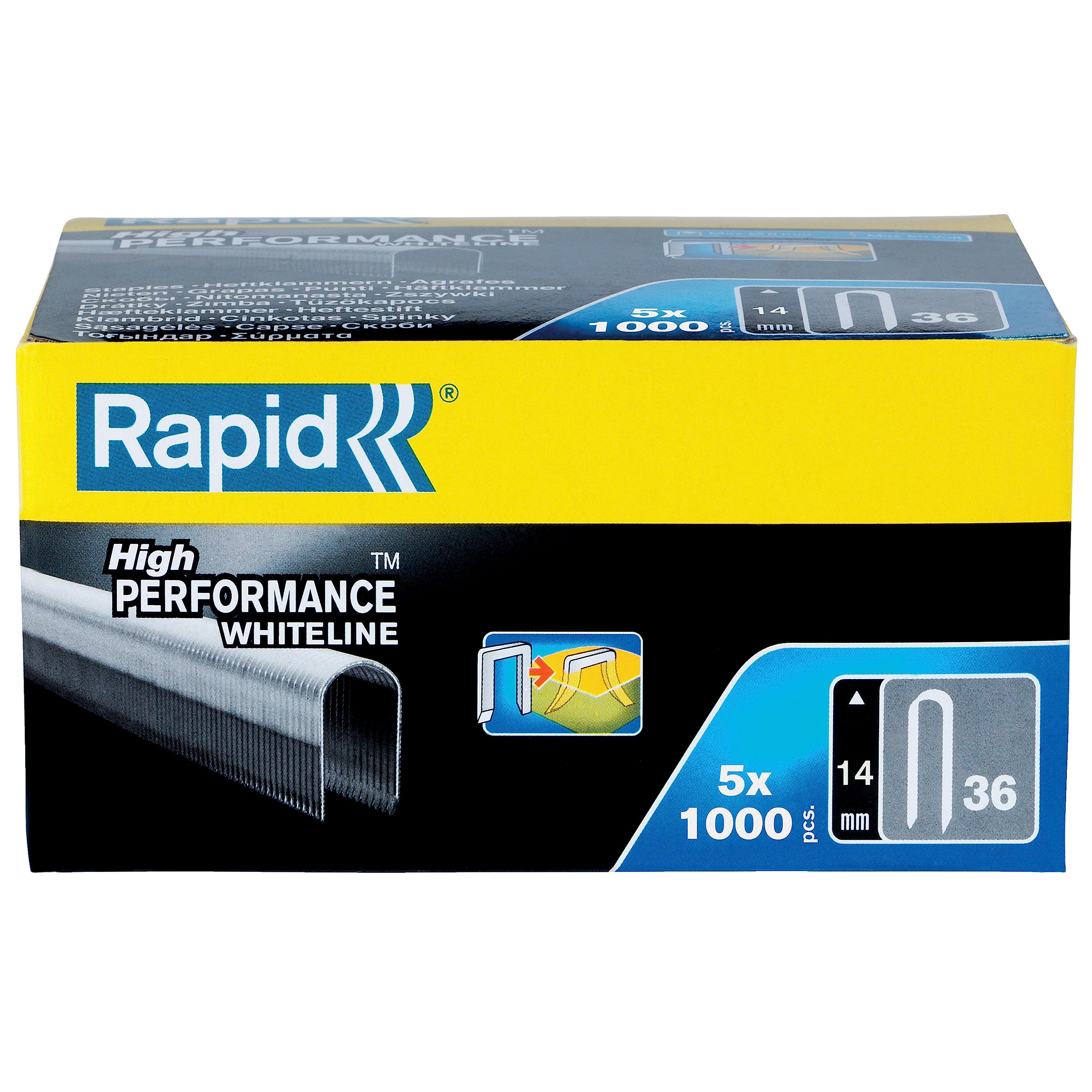 Rapid’os 16 Agrafage Rapid n°36 agrafes câble 14 mm blanches 5000