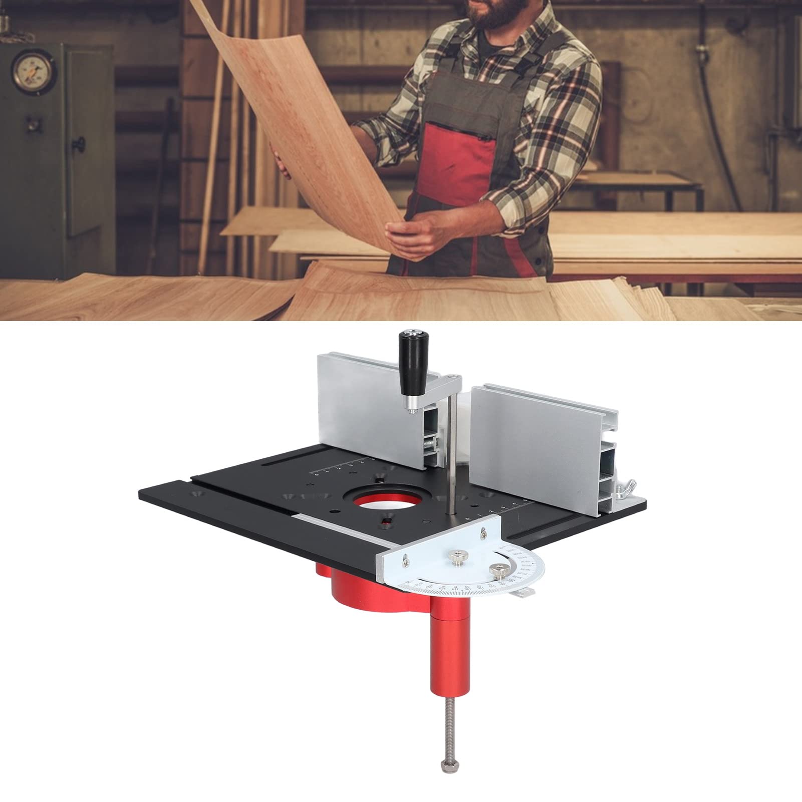 Omabeta Tools & Workshop Equipment Router Tablelift System plaque de levage noir 0-47 mm