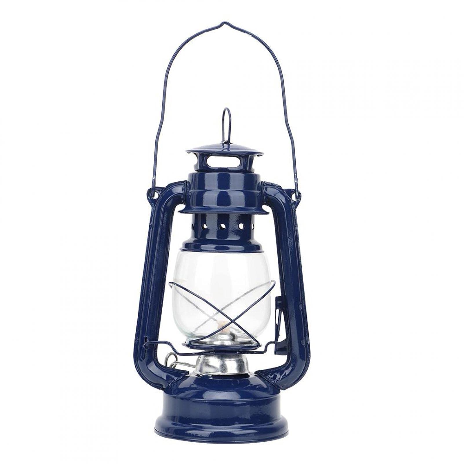 Omabeta Flashlights & Lighting lampe à pétrole bleue en fer et verre