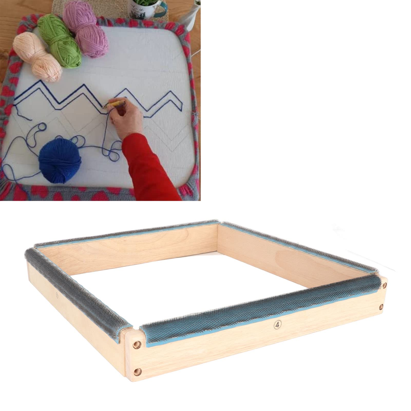 Omabeta Toys & Games cadre de broderie à aiguilles extérieures carré 40 cm