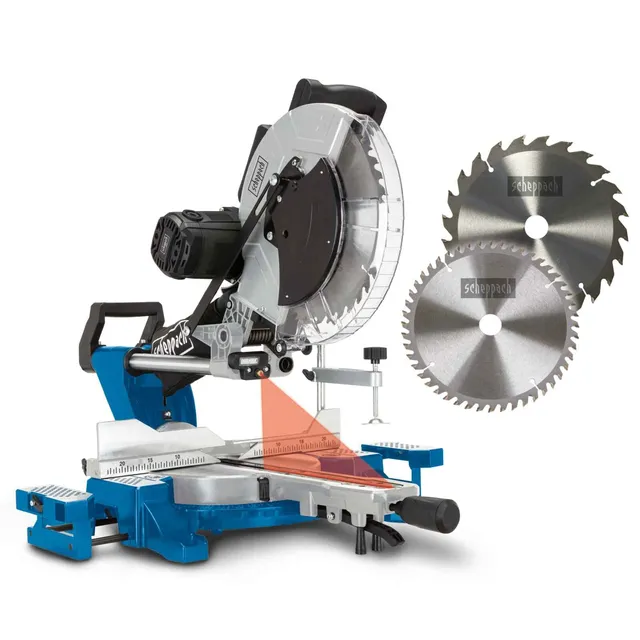 Scheppach HM Series HM140L scie à onglet radiale 2000 W Ø305 mm laser
