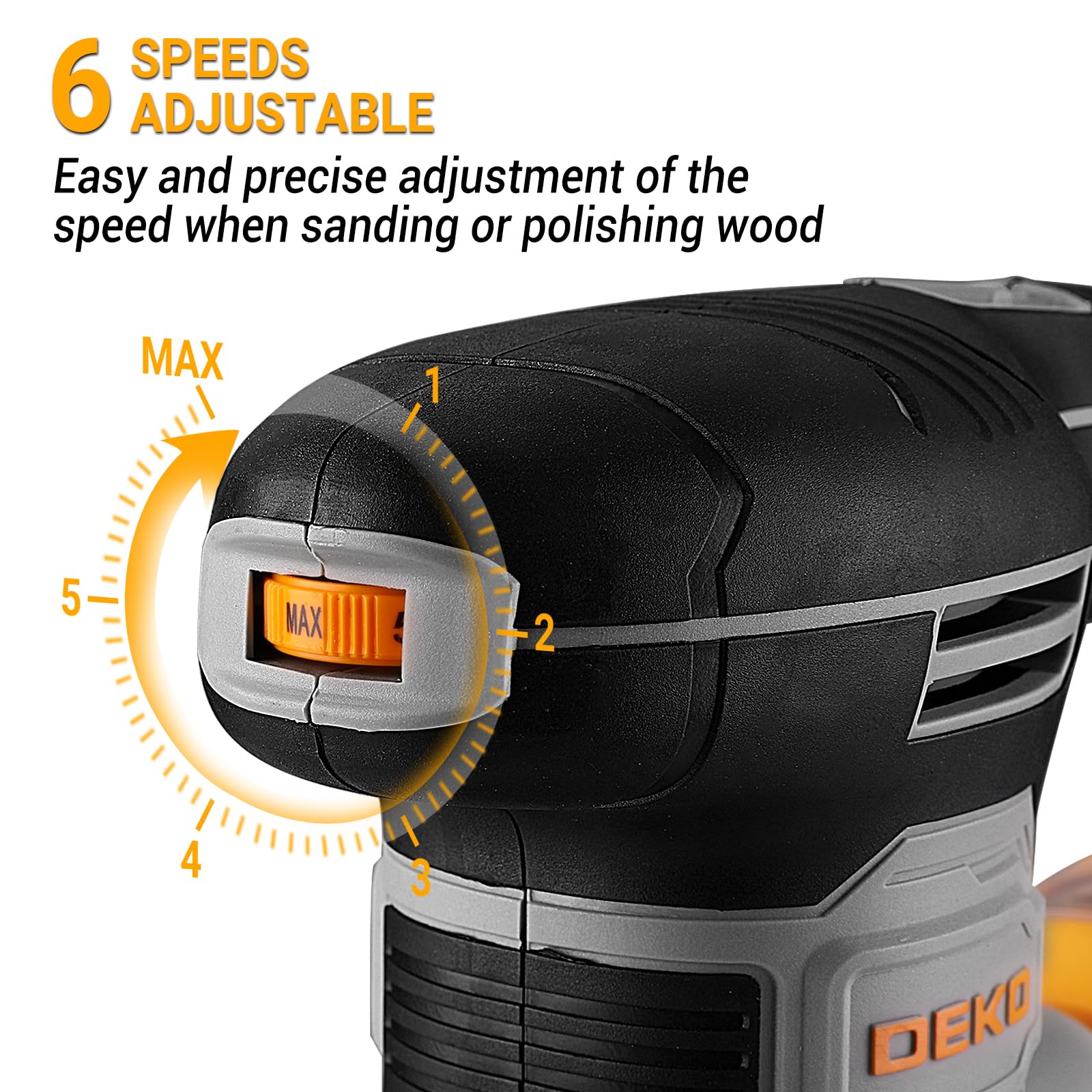 DEKOPRO POWER TOOLS ponceuse multifonction 300 W 6 vitesses