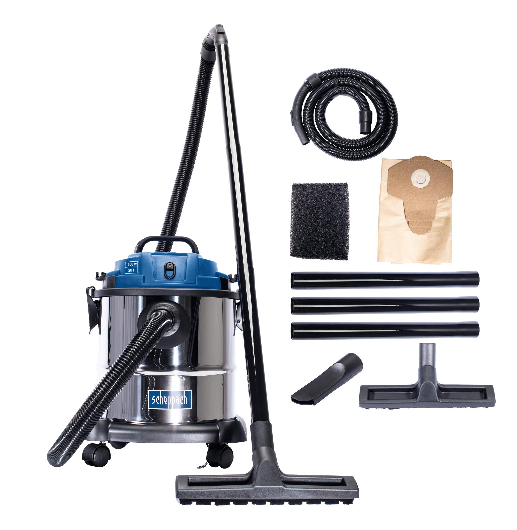 Scheppach ST Series NTS20 aspirateur eau et poussière 20 L inox