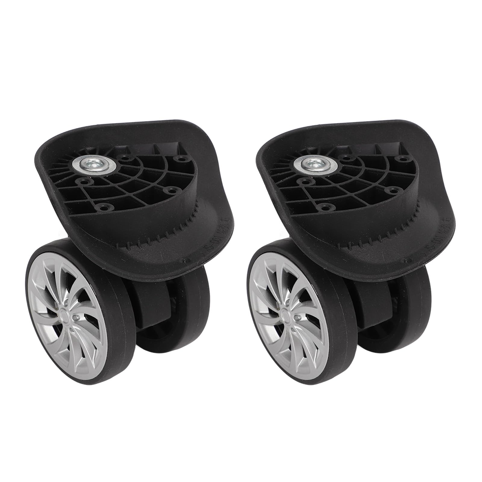 Omabeta Fashion Accessories & Umbrellas roues de valise en nylon noires, lot de 2