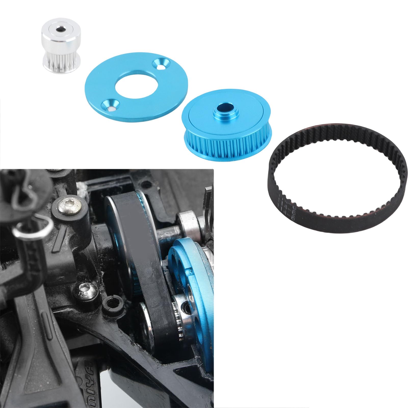 Omabeta Toys & Games kit de transmission par courroie RC TT02 16:40