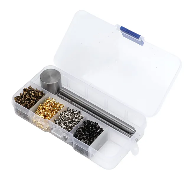 Omabeta Fasteners, Screws & Springs Œillets 2 mm, kit de 200 avec outils de pose
