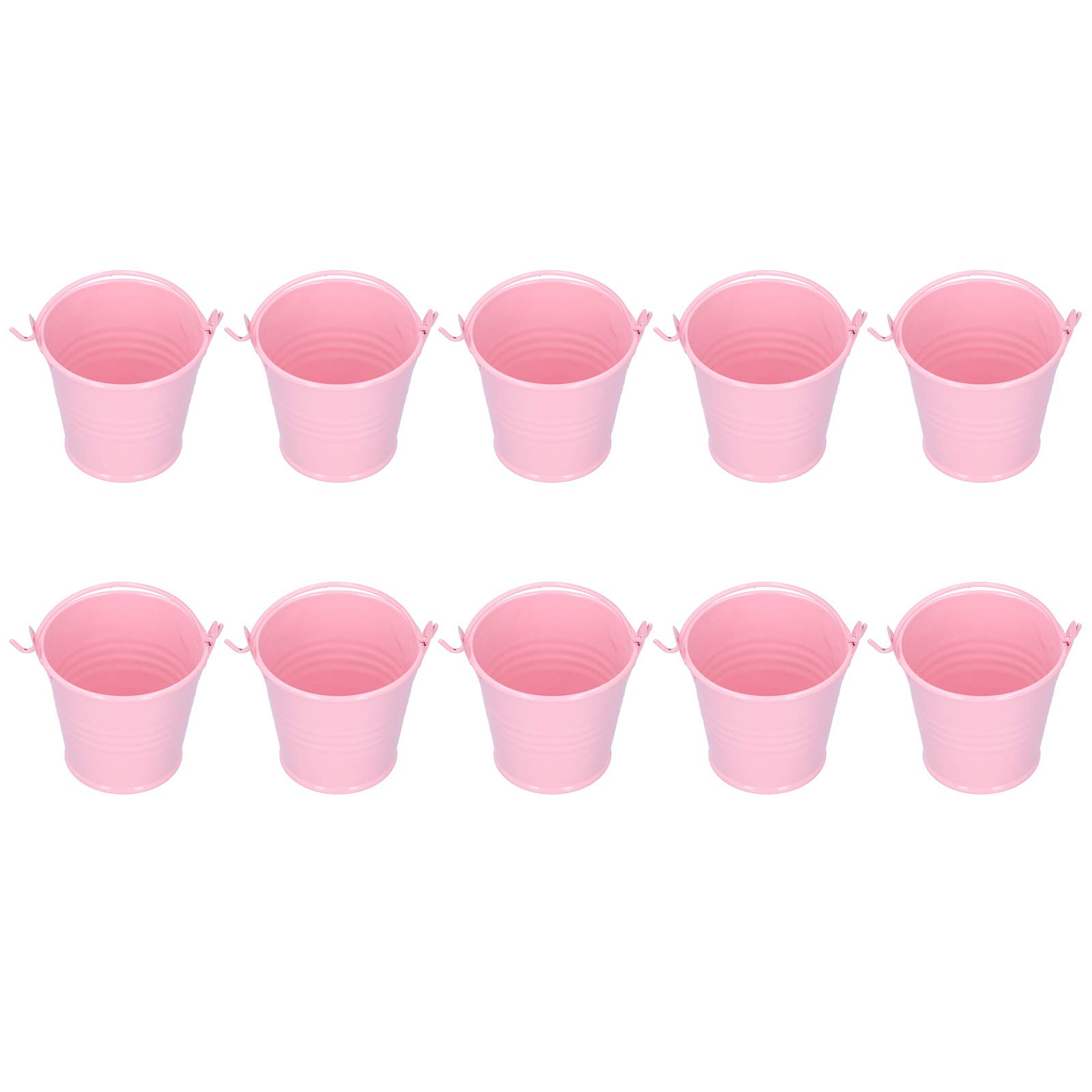 Omabeta Garden Machinery & Agricultural Equipment Pots de fleurs en métal avec poignée, lot de 10, mini seaux