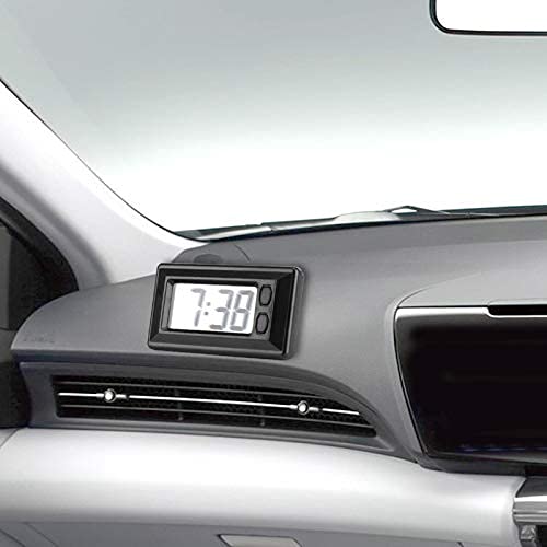 Omabeta Automotive Accessories horloge numérique LCD noire avec tampon adhésif