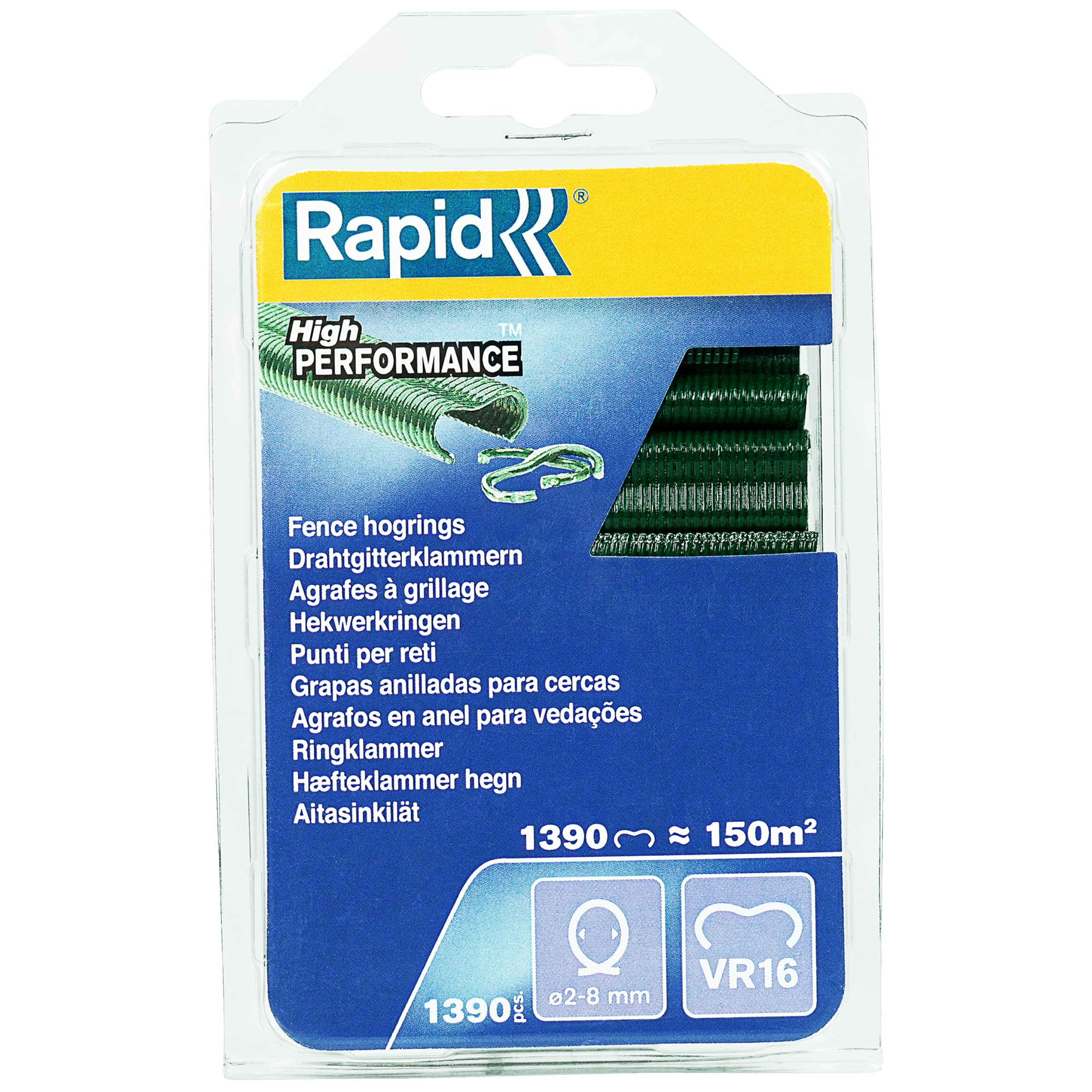 Rapid’os 16 Jardin VR16 agrafes à grillage vertes, 1 390 pièces
