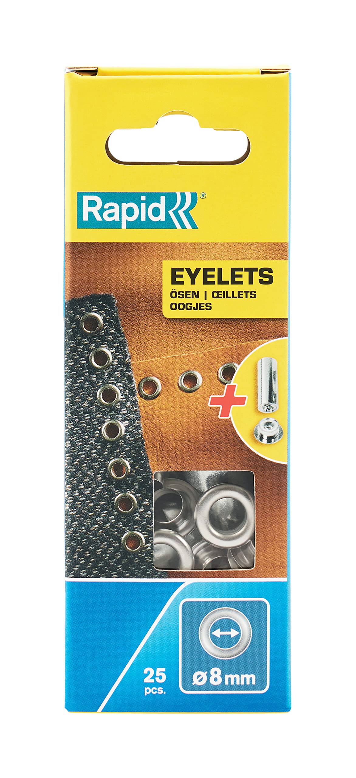 Rapid’os 16 Rivetage 5000411 œillets de renfort 8 mm gris aluminium