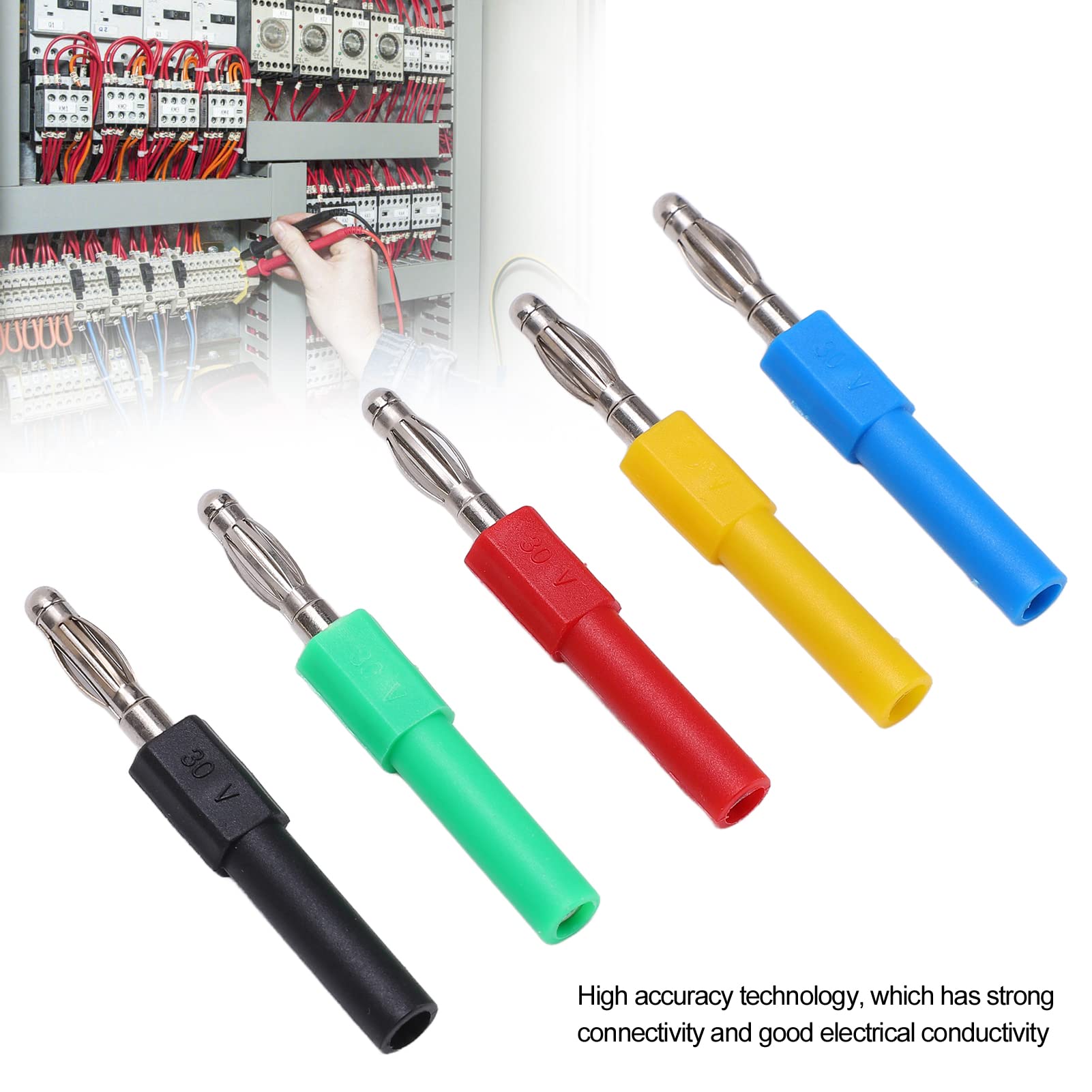 Omabeta Electrical Components & Wiring fiche banane 4 mm vers 2 mm laiton