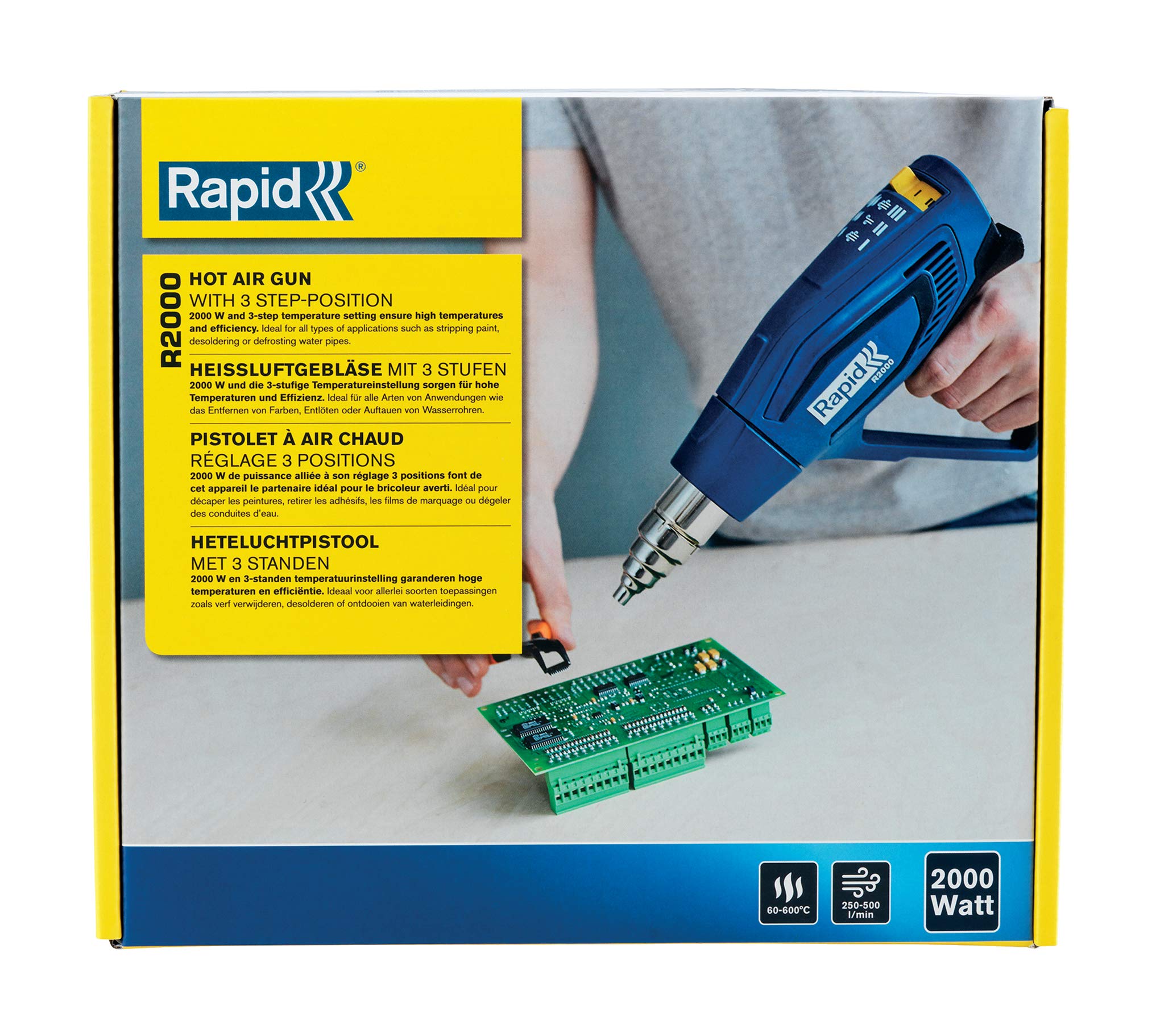 Rapid Air Chaud R2000 décapeur thermique 2000 W à 3 températures