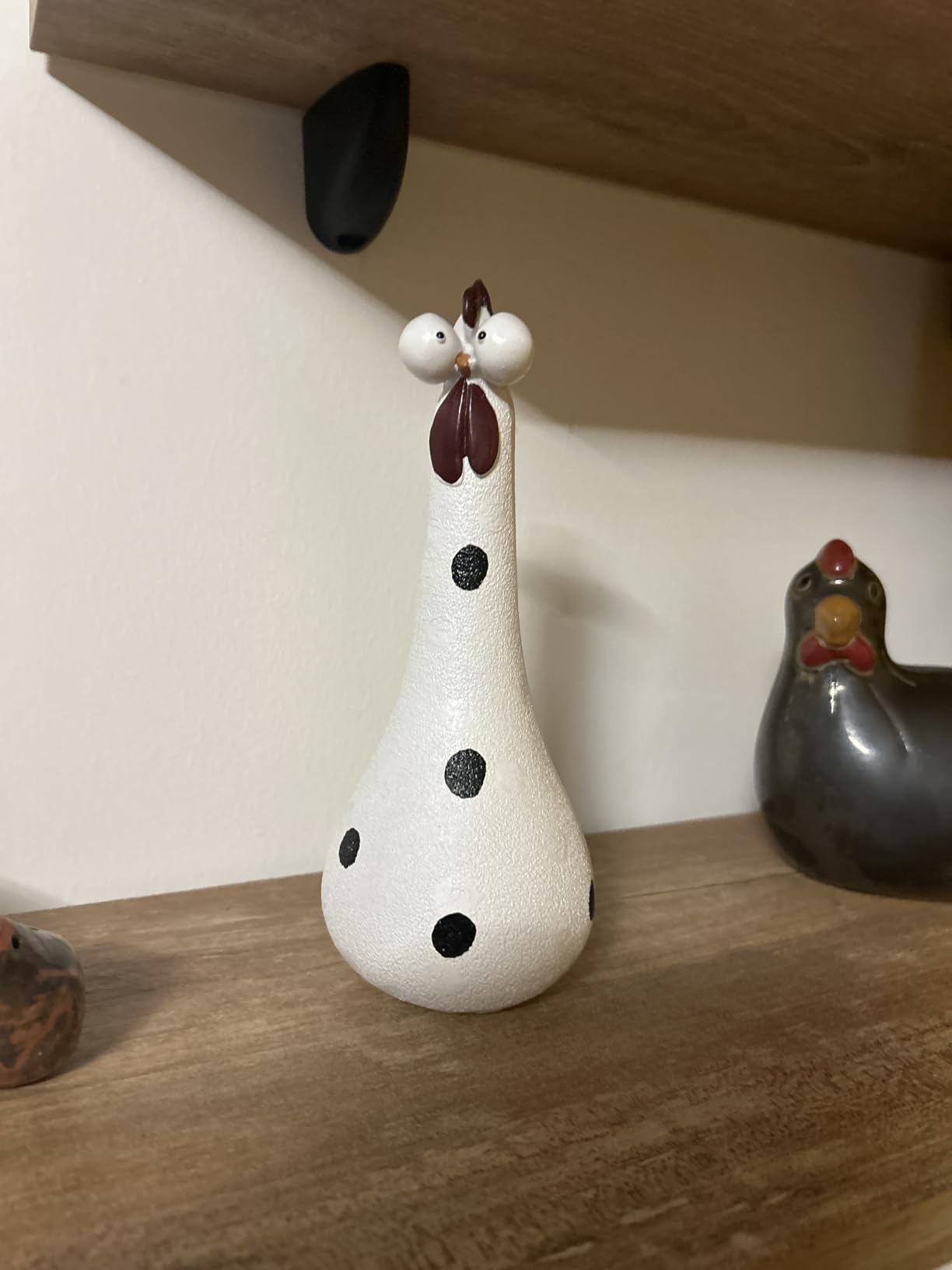 Omabeta Home Décor & Bathroom Décor statue poulet de jardin orange en résine