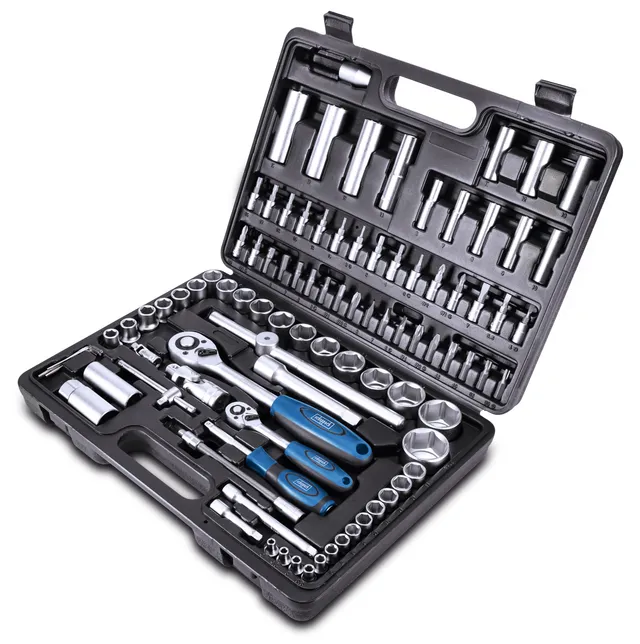 Scheppach ST Series TB94 mallette à outils 94 pièces en acier chrome-vanadium