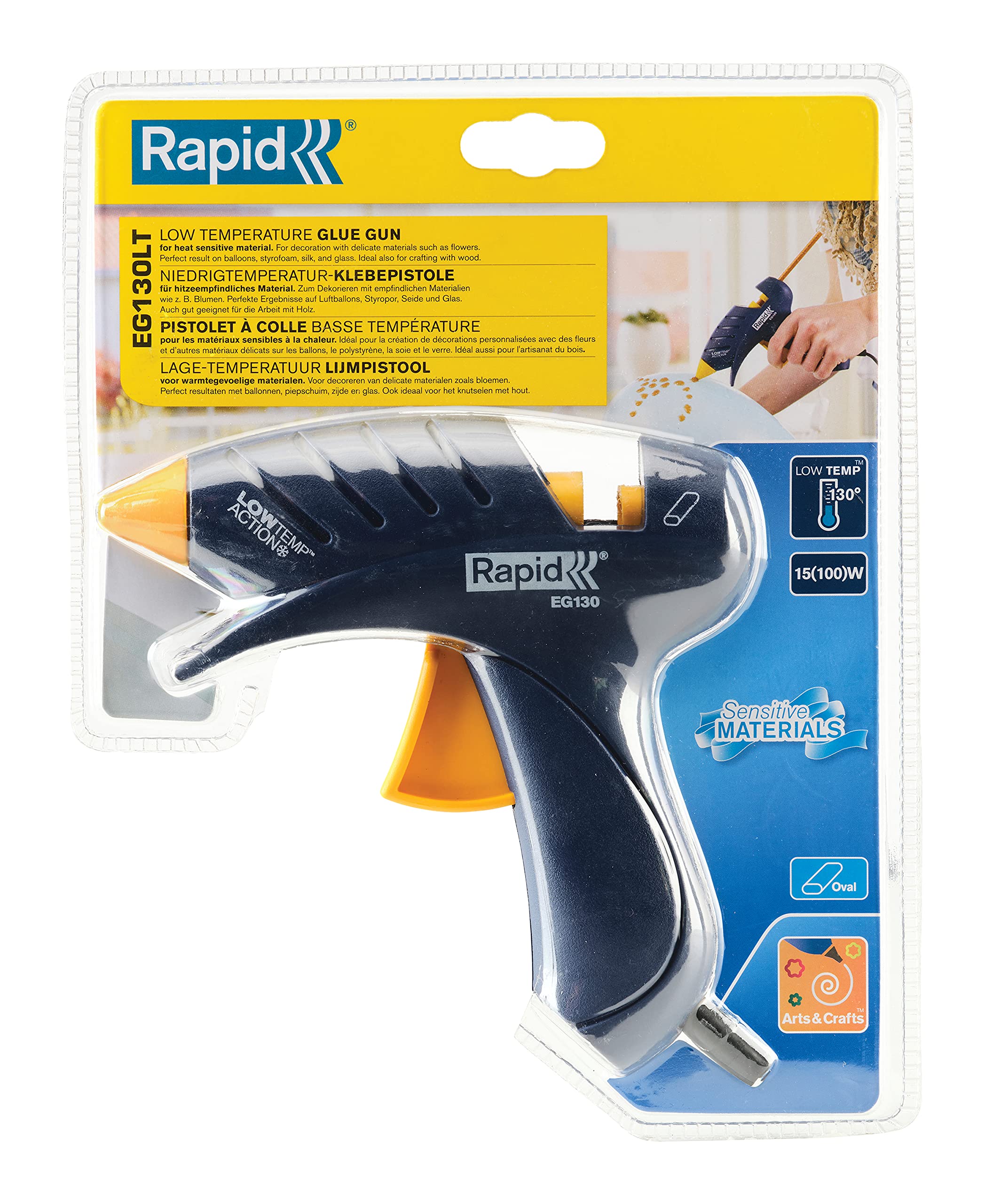 Rapid’os 16 Collage EG130 pistolet à colle basse température 9 mm blister bleu