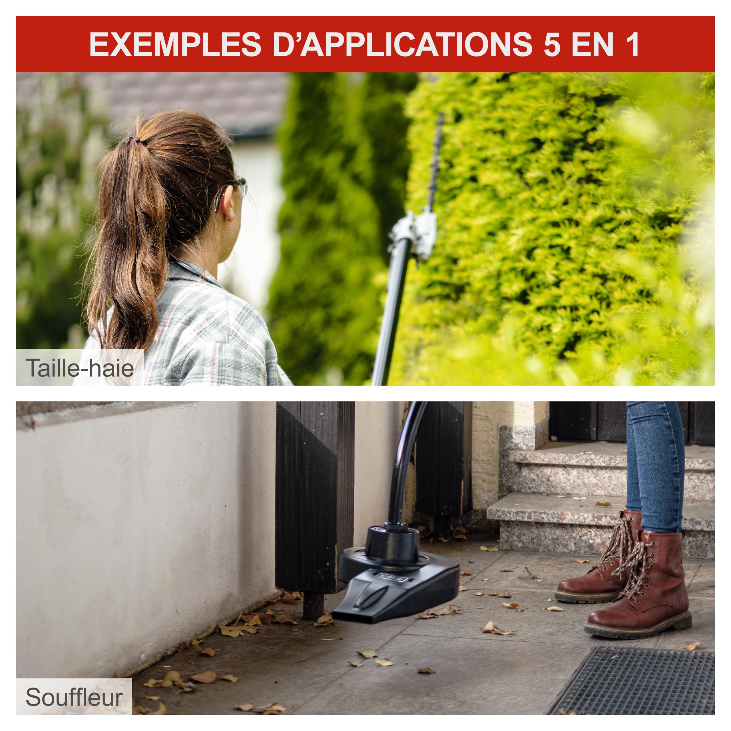 Scheppach TKG Series MTC42-5P débroussailleuse thermique 5 en 1, 42,7 cm³