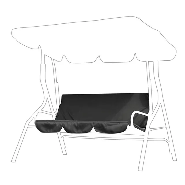 Omabeta Garden Machinery & Agricultural Equipment coussin de balançoire 3 places noir 150 x 50 cm imperméable