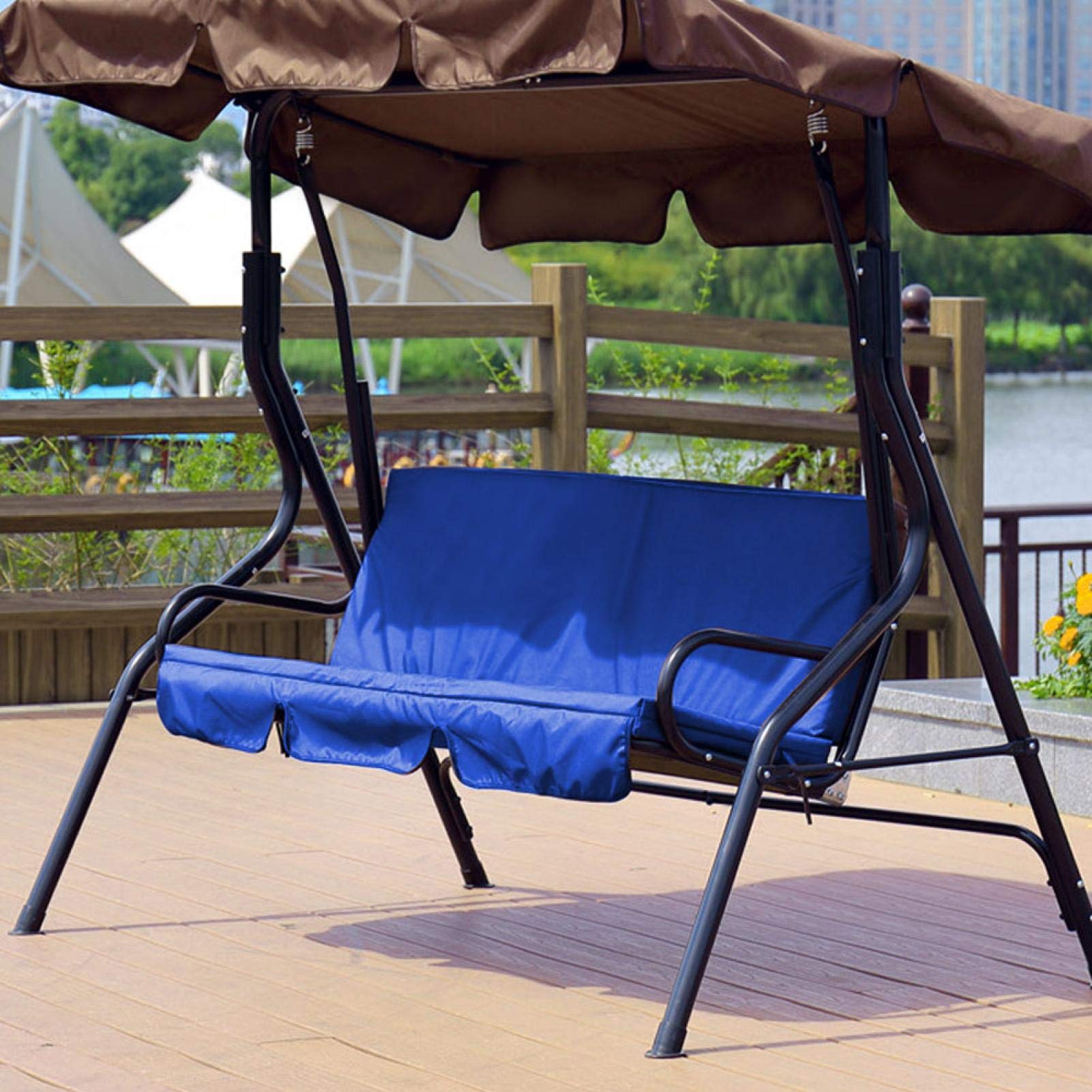 Omabeta Garden Machinery & Agricultural Equipment housse de balançoire 3 places bleue 150 x 50 cm imperméable