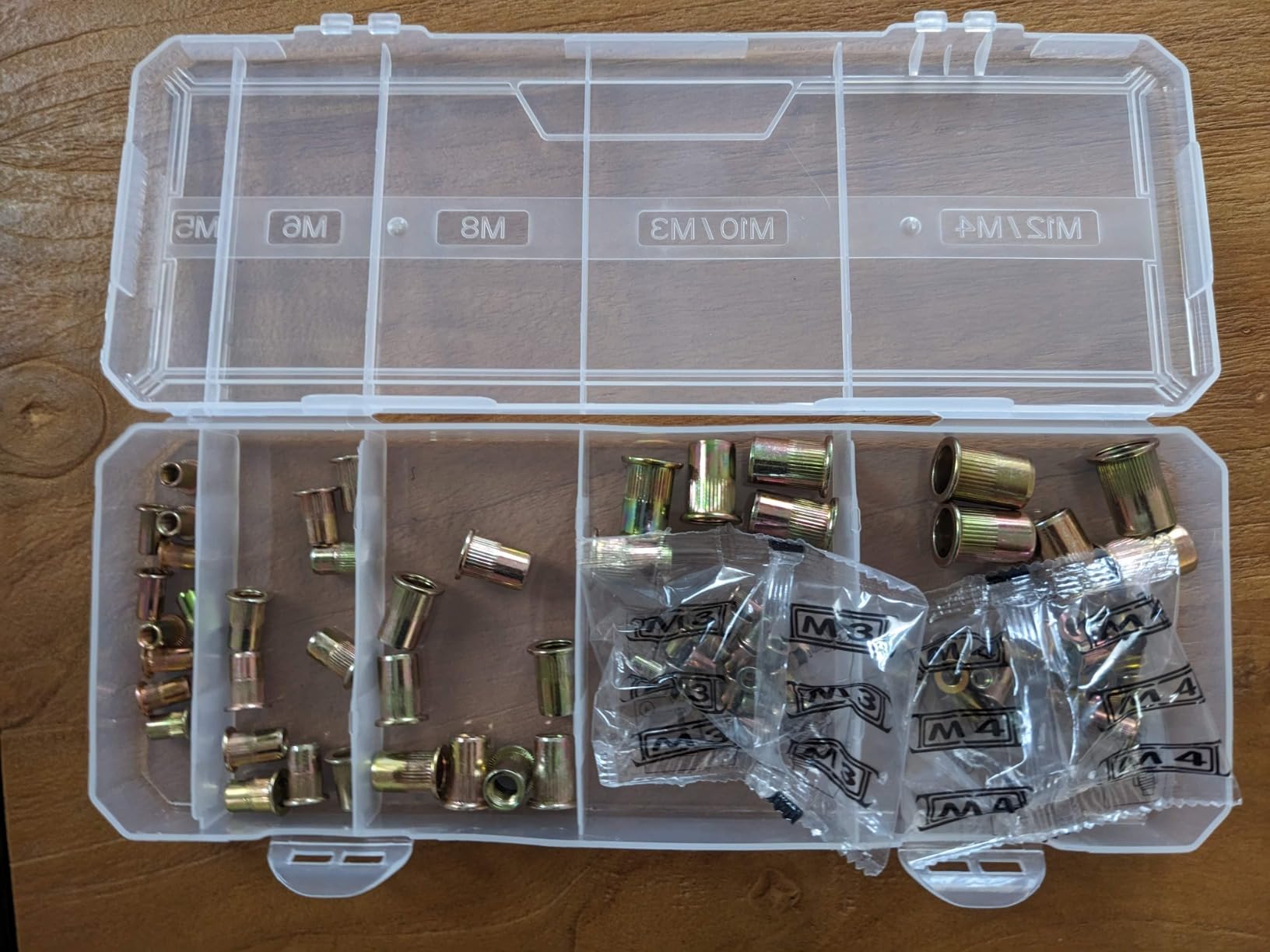 AKKTOL Rivet Nut Tools pince à insert fileté avec coffret, 7 mandrins M3-M12
