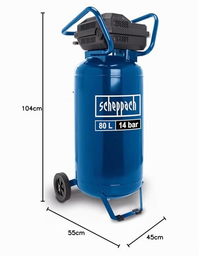 Scheppach HC Series HC85V compresseur vertical 80 L, 14 bar sans huile