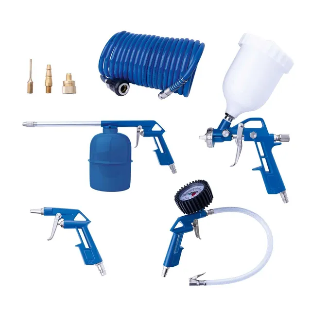 Scheppach HC Series kit accessoires compresseur 14 pièces avec tuyau 10 m