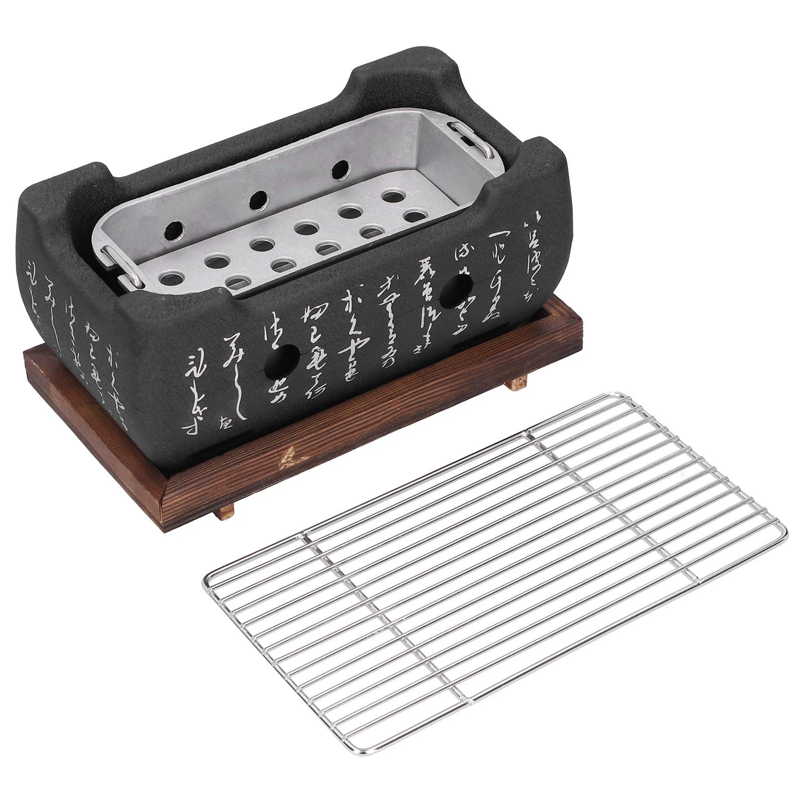 Omabeta Kitchen Appliances barbecue japonais portable au charbon, 13,5 cm, aluminium