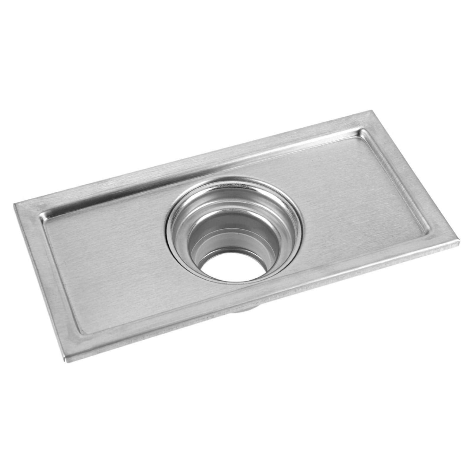 Omabeta Home Décor & Bathroom Décor caniveau de sol rectangulaire 20 × 10 cm inox anti-odeur