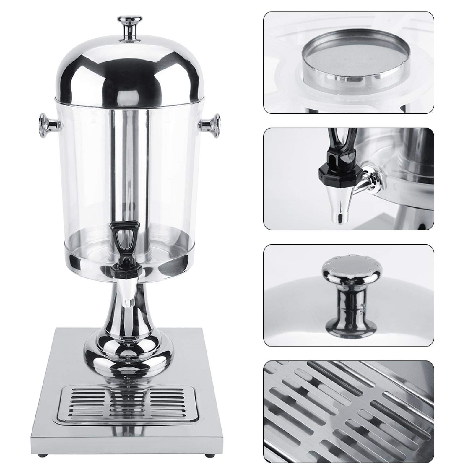 Omabeta Kitchen Appliances distributeur de jus 8 L argent sans électricité