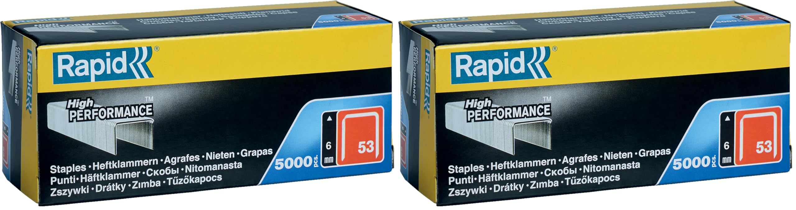 Rapid Agrafage 11856250 agrafes n°53 6 mm, boîte de 5000 galvanisées