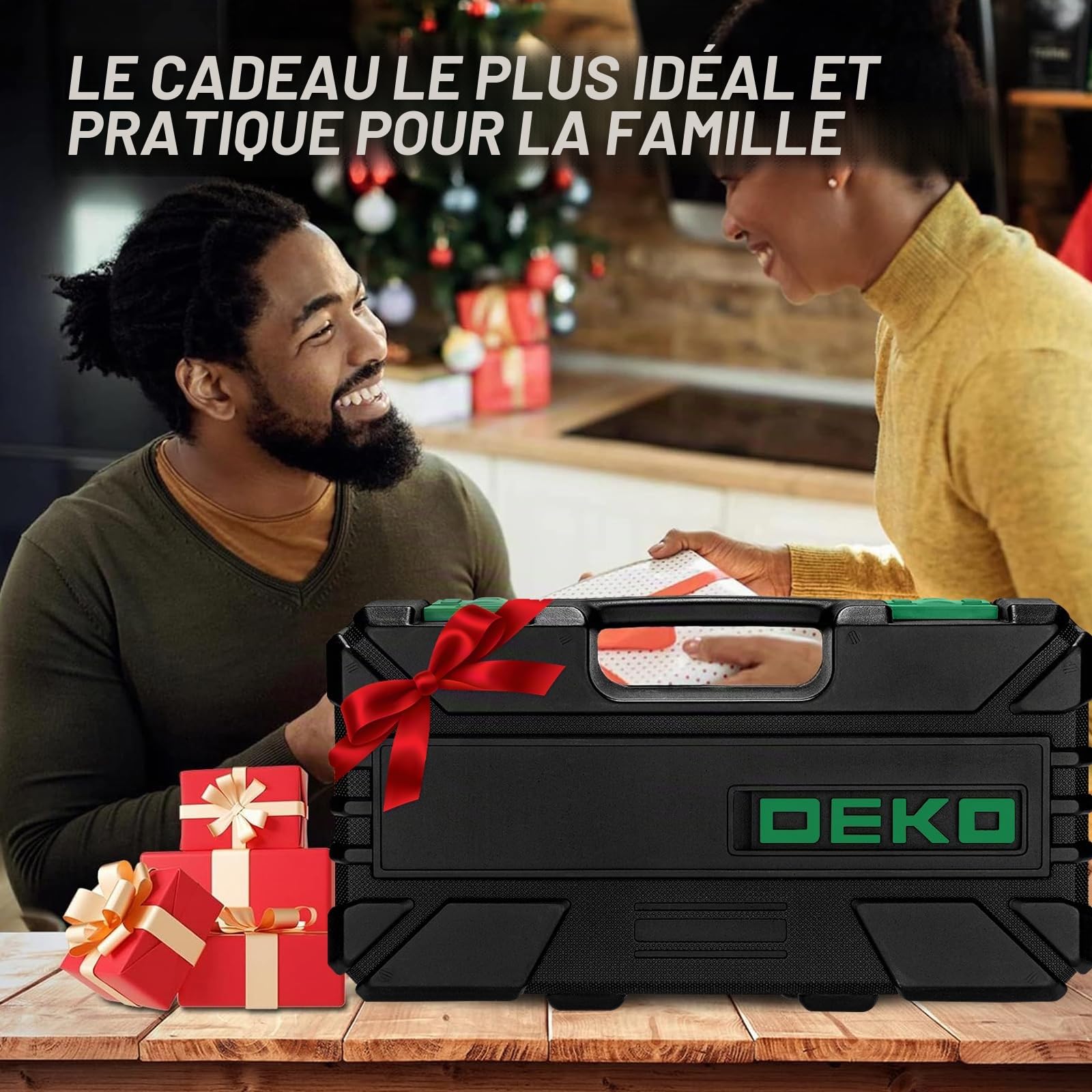 DEKOPRO TOOL KIT TZ62 coffret à outils 62 pièces vert