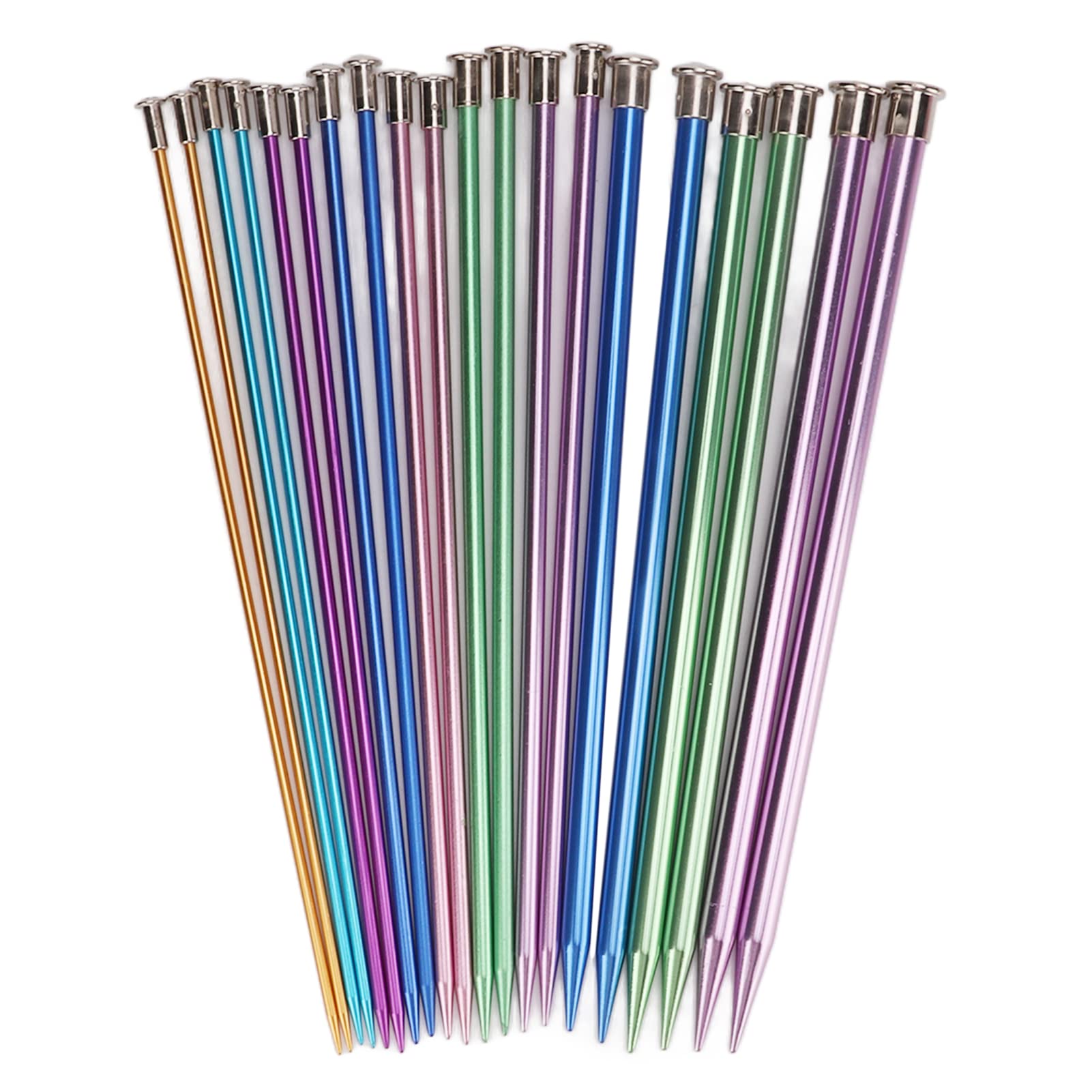 Omabeta Toys & Games aiguilles à tricoter en aluminium 25 cm colorées