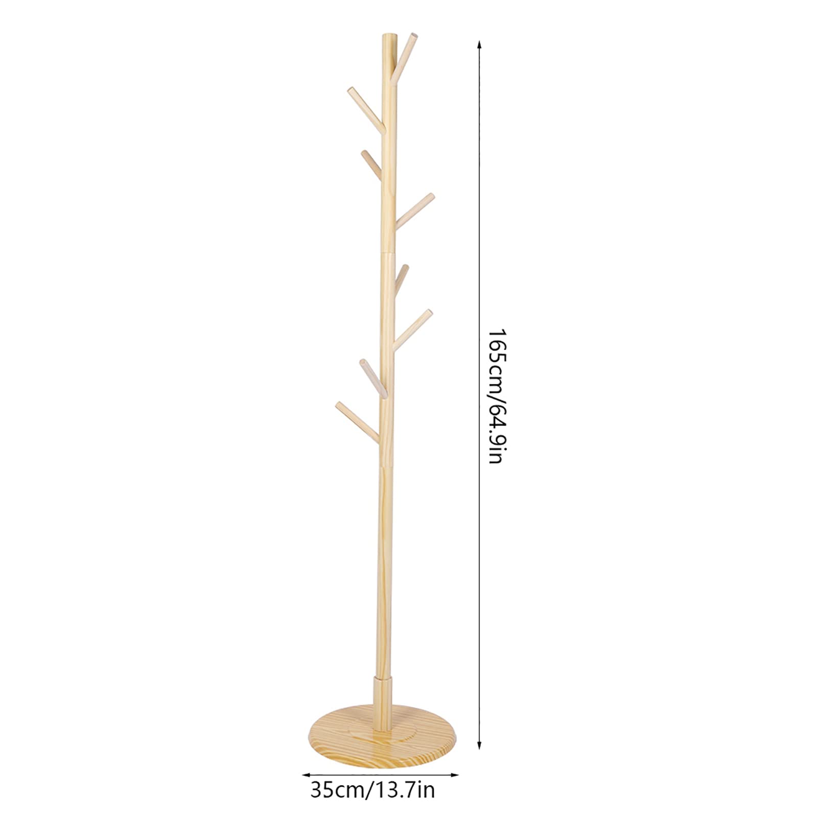 Omabeta Home Décor & Bathroom Décor porte-manteau sur pied en bois naturel 165 cm