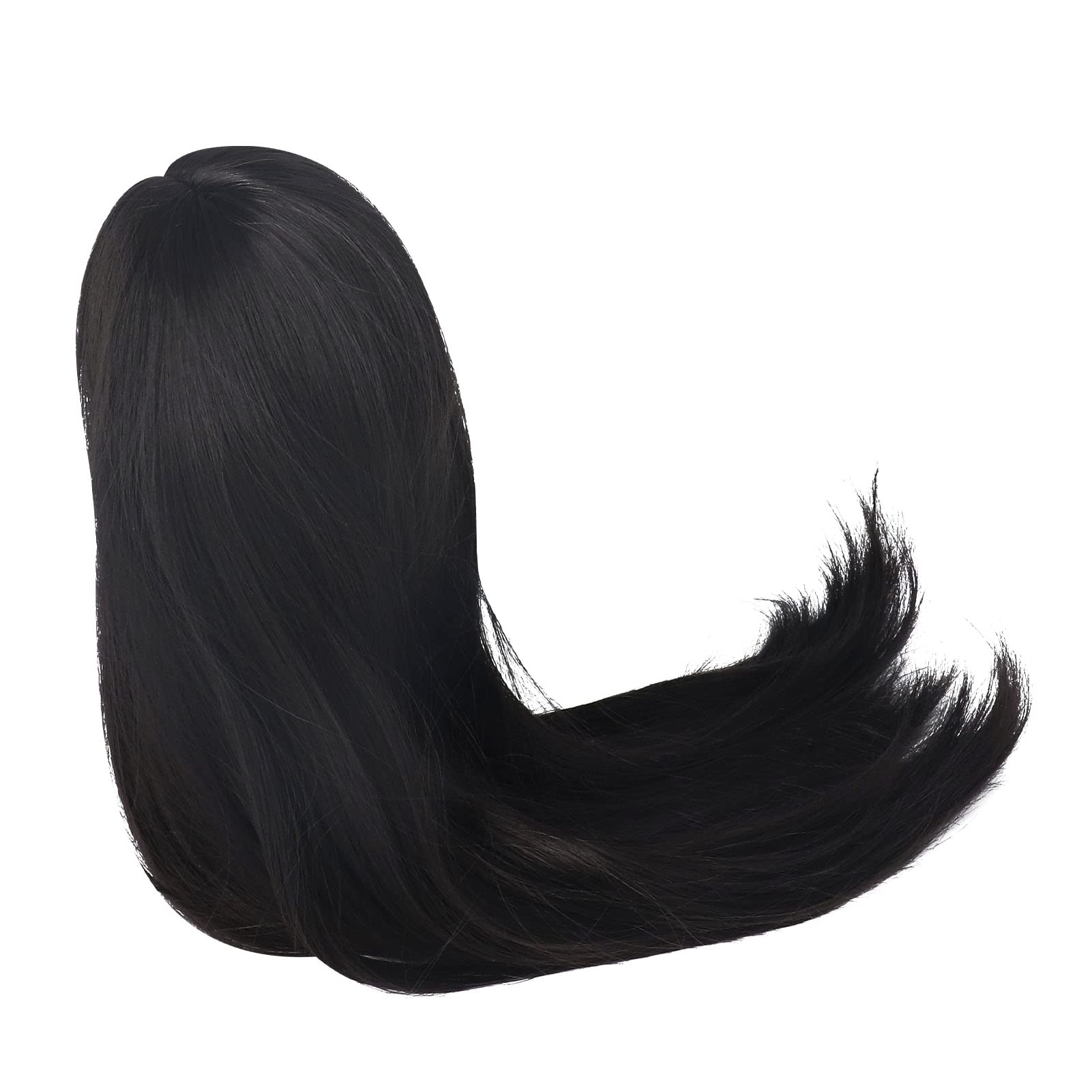 Omabeta 1/3 Doll Wig perruque poupée noire raie milieu