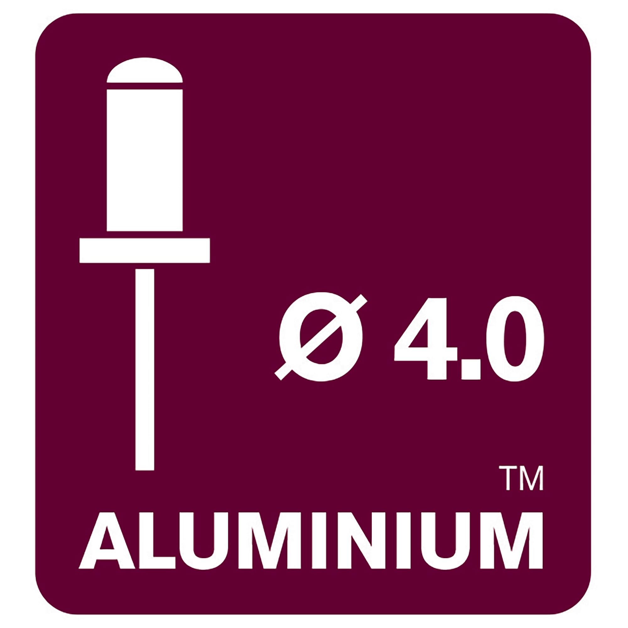 Rapid’os 16 Rivetage rivets standard Ø4 × 12 mm aluminium 100 pièces